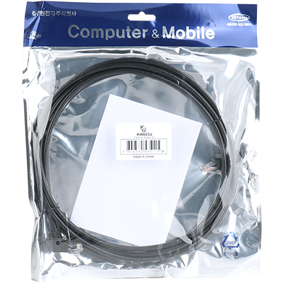 강원전자 KW KW603U CAT.6 UTP 랜 케이블 3m (위쪽 꺾임)