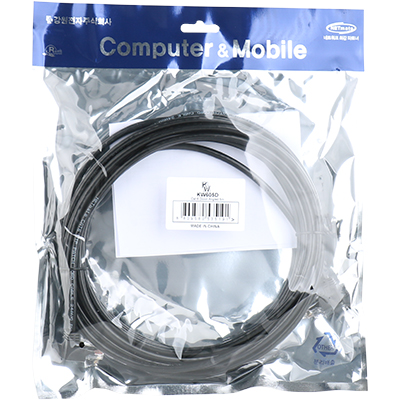 [표준제품]KW KW605D CAT.6 UTP 랜 케이블 5m (아래쪽 꺾임)