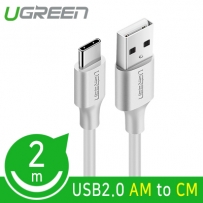 유그린 U-60123 USB 2.0 AM-CM 케이블 2m(화이트)