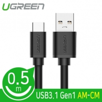 유그린 U-20881 USB 3.1 Gen1(3.0) AM-CM 케이블 0.5m(블랙)