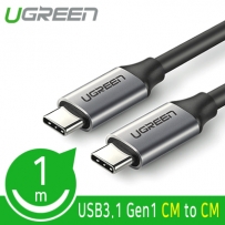 유그린 U-60183 USB 3.1 Gen1 CM-CM 케이블 1m (다크 그레이)