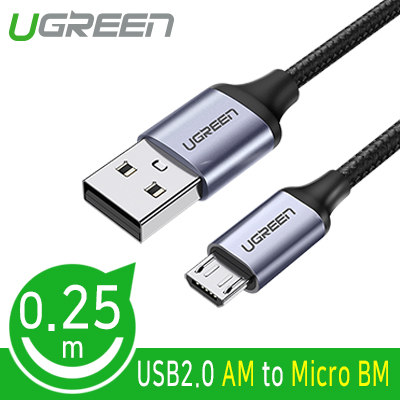 유그린 U-60144 USB2.0 마이크로 5핀 케이블 0.25m