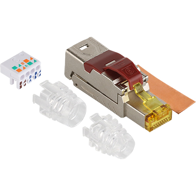강원전자 플러그마스터 CAT.8 Toolless RJ-45 플러그(낱개/부트 타입)