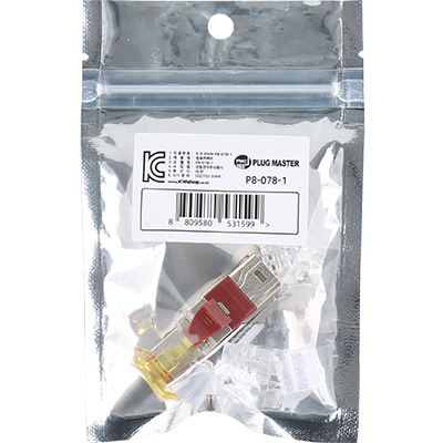 강원전자 플러그마스터 CAT.8 Toolless RJ-45 플러그(낱개/부트 타입)