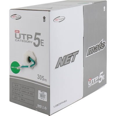 강원전자 넷메이트 CAT.5E UTP 케이블 305m (단선/그린)