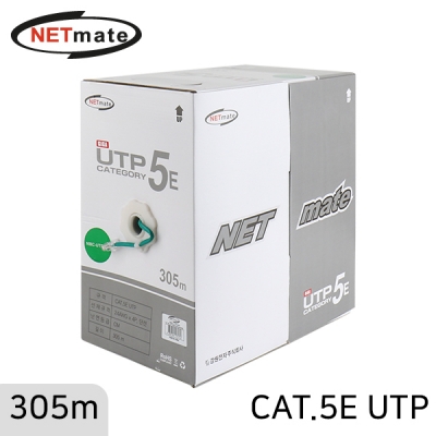 강원전자 넷메이트 CAT.5E UTP 케이블 305m (단선/그린)