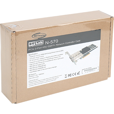강원전자 넷메이트 N-570 PCI Express 듀얼 40GbE QSFP+ 랜카드(Intel XL710 칩셋)(모듈 미포함)