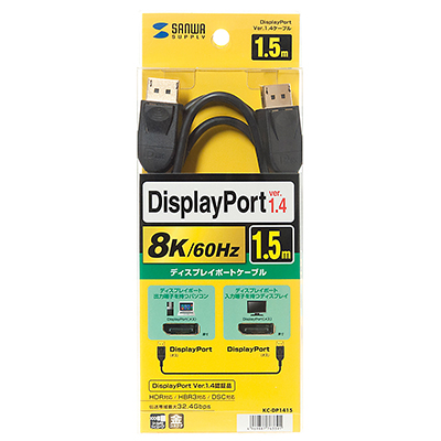 강원전자 산와서플라이 8K 60Hz DisplayPort 1.4 케이블 1.5m