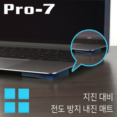 강원전자 프로세븐 지진 대비 전도 방지 내진 매트(30x30x5mm/40kg/블루)