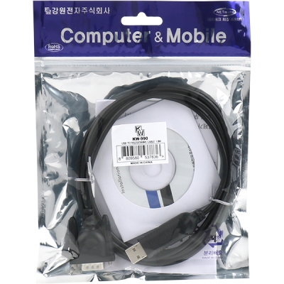 강원전자 넷메이트 KW-990 USB2.0 to RS232 시리얼 컨버터(FTDI / 1.8m)