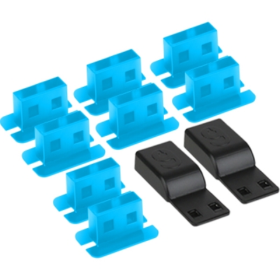 강원전자 넷메이트 일회용 USB 포트 잠금장치(블루) NM-DL01BL