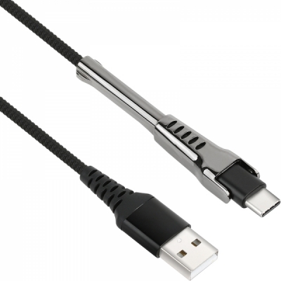 강원전자 넷메이트 NM-CSC01B 셀프 스탠딩 USB2.0 AM-CM 케이블 1m (블랙)