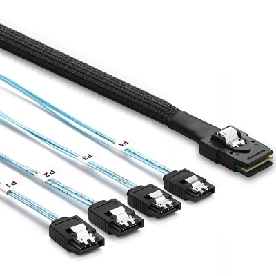 강원전자 넷메이트 NMC-GC983 내장형 Mini SAS(SFF-8087)/SATAx4 케이블 0.5m
