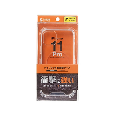 강원전자 산와서플라이 PDA-IPH025CL iPhone 11 Pro 투명 하드 젤리 케이스