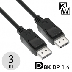 강원전자 KW KW143D VESA 공식 인증 8K 60Hz DisplayPort 1.4 케이블 3m