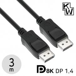 강원전자 KW VESA 공식 인증 8K 60Hz DisplayPort 1.4 케이블 3m