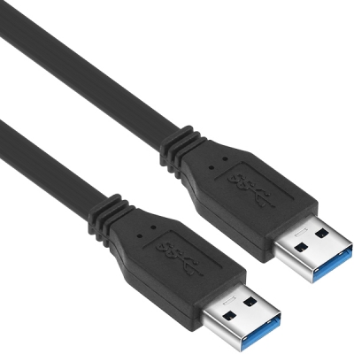 강원전자 넷메이트 USB3.0 AM-AM FLAT 케이블 0.3m (블랙)