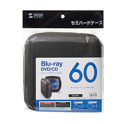 강원전자 산와서플라이 FCD-WLBD60BK 세미하드 블루레이/CD/DVD 케이스(60매/블랙)(2/2)