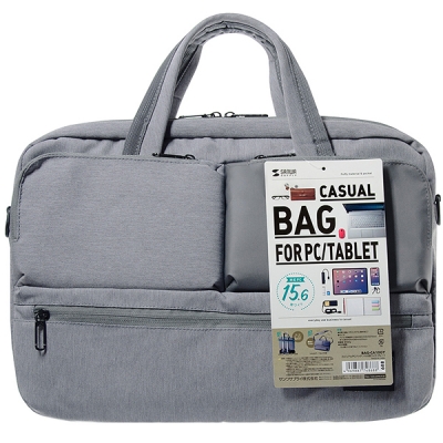 강원전자 산와서플라이 BAG-CA10GY 3포켓 노트북 가방(15.6"/그레이)