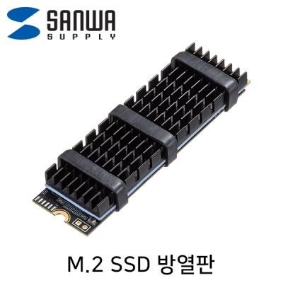 강원전자 산와서플라이 M.2 SSD 방열판(블랙)