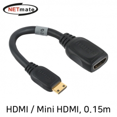 강원전자 넷메이트 HDMI / Mini HDMI 케이블 젠더 0.15m