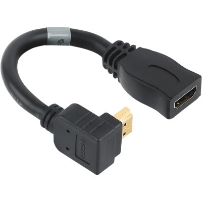 강원전자 넷메이트 NMG009 HDMI M/F 위쪽 꺾임 케이블 젠더 0.15m