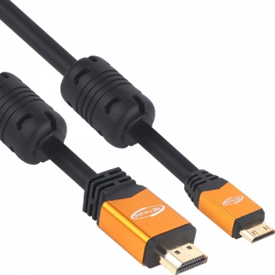 강원전자 넷메이트 NMC-HMH05Z Mini HDMI 2.0 Gold Metal 케이블 0.5m