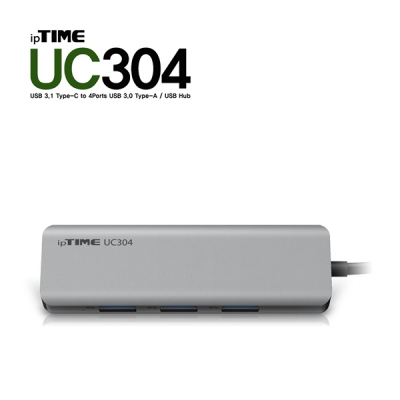 ipTIME(아이피타임) UC304 USB3.1 Type C 4포트 무전원 허브