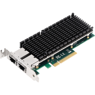 강원전자 넷메이트 PCI Express 듀얼 10GbE 랜카드(Intel)(슬림PC겸용) NM-SWG2