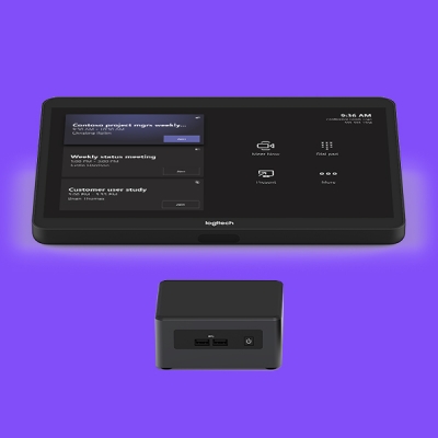 Logitech(로지텍) Tap Microsoft 통합 회의실 솔루션 (Tap + PC MOUNT+ NUC)
