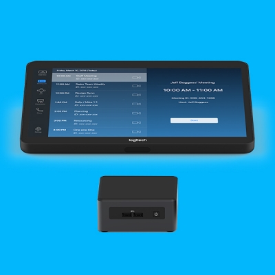 Logitech(로지텍) Tap Zoom 통합 회의실 솔루션 (Tap + PC MOUNT+ NUC)
