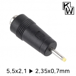 강원전자 KW 5.5x2.1 to 2.35x0.7mm 아답터 변환 잭
