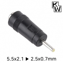 강원전자 KW KW-DC03A 5.5x2.1 to 2.5x0.7mm 아답터 변환 잭