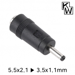 강원전자 KW KW-DC06A 5.5x2.1 to 3.5x1.1mm 아답터 변환 잭