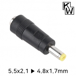 강원전자 KW 5.5x2.1 to 4.8x1.7mm 아답터 변환 잭
