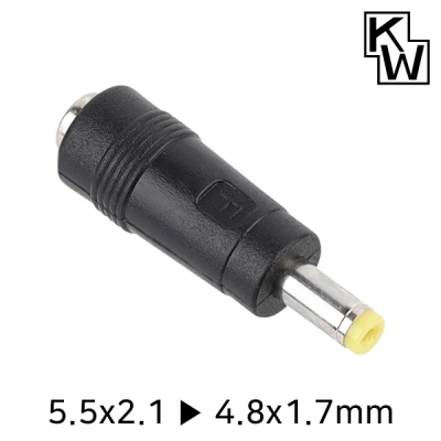 강원전자 KW 5.5x2.1 to 4.8x1.7mm 아답터 변환 잭