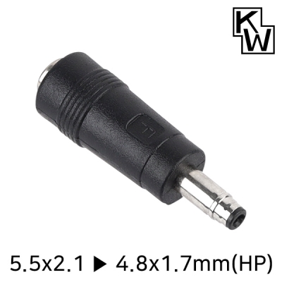 강원전자 KW 5.5x2.1 to 4.8x1.7mm(HP) 아답터 변환 잭