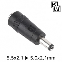 강원전자 KW 5.5x2.1 to 5.0x2.1mm 아답터 변환 잭