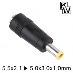 강원전자 KW 5.5x2.1 to 5.0x3.0x1.0mm 아답터 변환 잭
