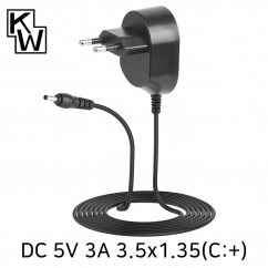 KW KW-A5030C(SK01T8-0500300K) 5V 3A SMPS 아답터(3.5x1.35(1.4)mm/C:+)