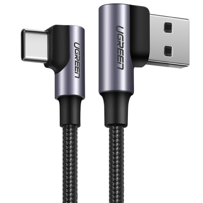 유그린 U-20857 USB2.0 AM-CM 양쪽꺾임 케이블 2m