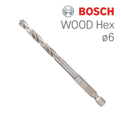 보쉬 WOOD Hex 6mm 목재용 육각드릴비트(1개입/2608595522)