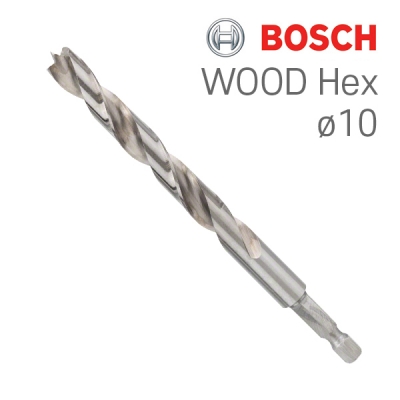 보쉬 WOOD Hex 10mm 목재용 육각드릴비트(1개입/2608595524)