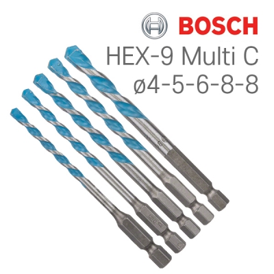 보쉬 HEX-9 Multi C 4/5/6/8/8 멀티 컨스트럭션 육각드릴비트 세트(5개입/2608589530)
