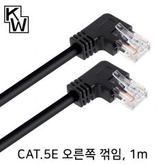 강원전자 KW CAT.5E UTP 랜 케이블 1m (오른쪽 꺾임)
