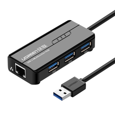 유그린 U-20265 USB3.0 3포트 허브 + 기가비트 랜카드