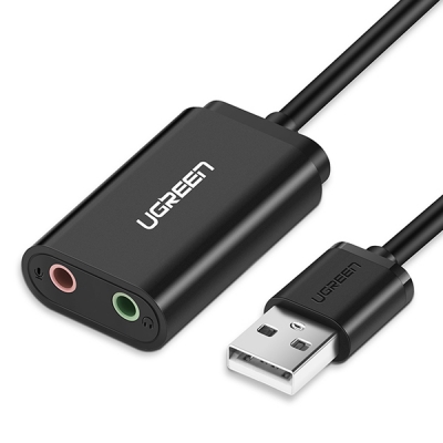 유그린 U-30724 USB2.0 to Audio 컨버터(블랙)