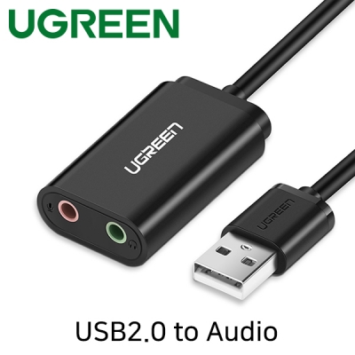 유그린 U-30724 USB2.0 to Audio 컨버터(블랙)