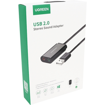 유그린 U-30143 USB2.0 to Audio 컨버터(화이트)