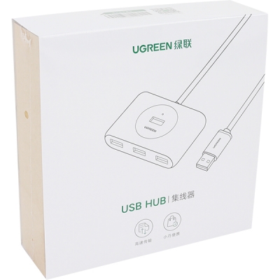 유그린 U-20283 USB3.0 4포트 허브(유·무전원/1m/화이트)